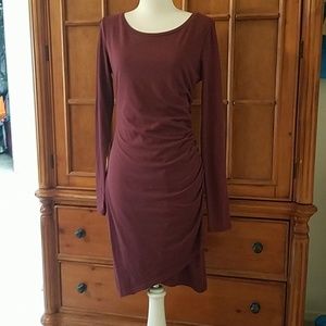 Leith burgandy dress